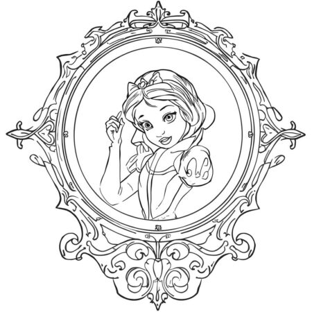 Branca de Neve e Espelho (Desenho para Colorir)