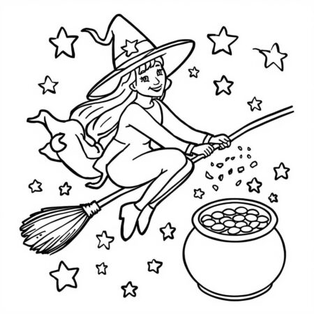 Bruxa Irlandesa (Desenho para Colorir)