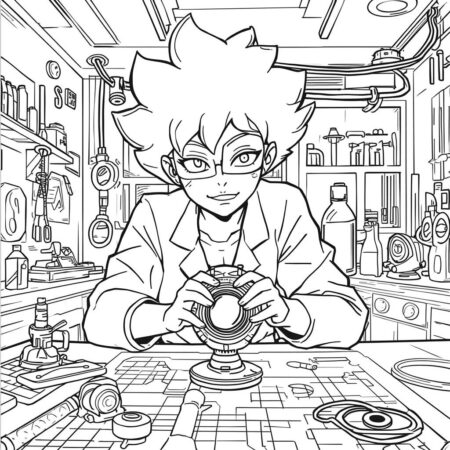 Bulma Inventora (Desenho para Colorir)