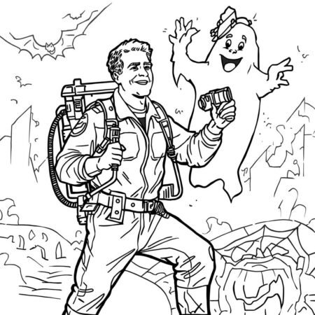 Caca fantasmas Para Meninos (Desenho para Colorir)