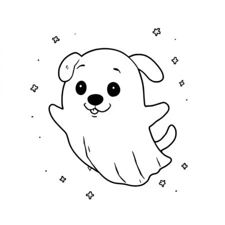 Cachorrinho Fantasma (Desenho para Colorir)