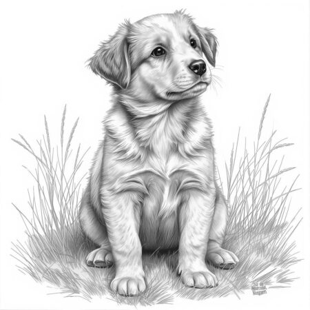 Cachorrinho Realista (Desenho para Colorir)