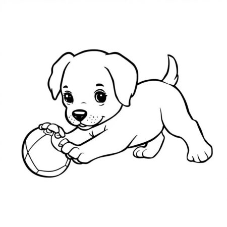 Cachorrinho Simples (Desenho para Colorir)