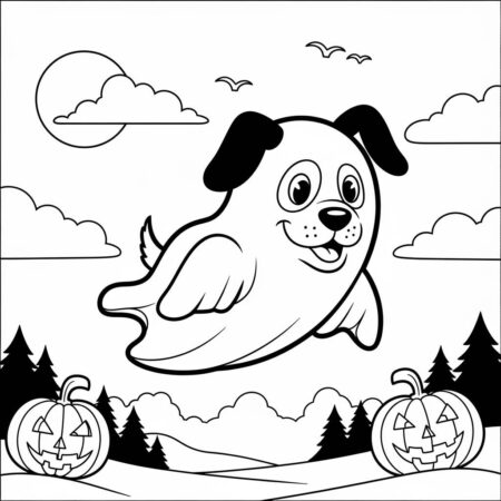 Cachorro Fantasma (Desenho para Colorir)