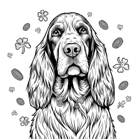 Cachorro Irlandes (Desenho para Colorir)