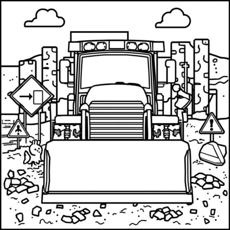 Caminhao de Construcao (Desenho para Colorir)