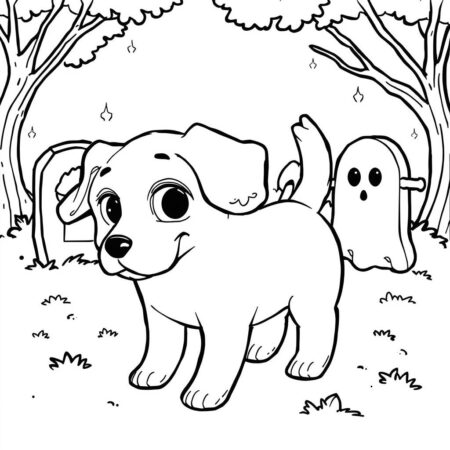 Cao Fantasma (Desenho para Colorir)