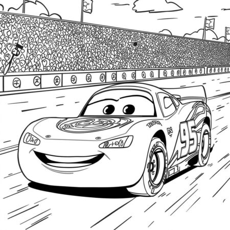 Carro de corrida para criancas (Desenho para Colorir)