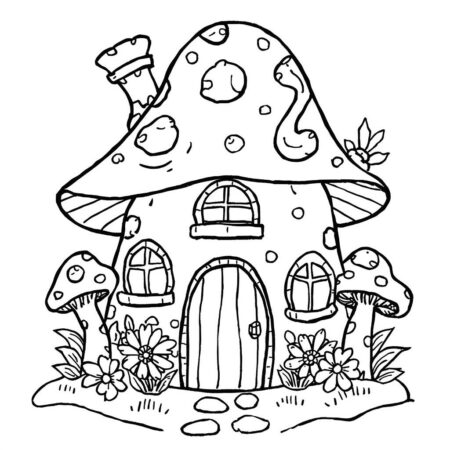 Casa de Duende (Desenho para Colorir)