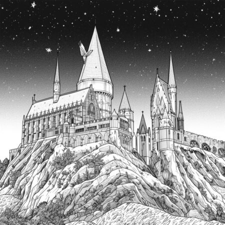Castelo de Hogwarts (Desenho para Colorir)