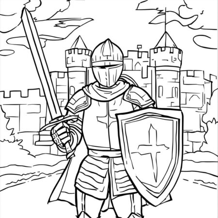Cavaleiro destemido Para Meninos (Desenho para Colorir)