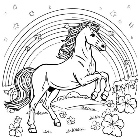 Cavalo de Ouro (Desenho para Colorir)