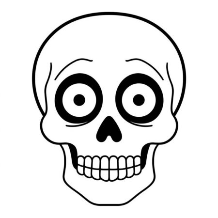 Caveira Simples (Desenho para Colorir)