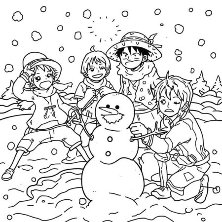 Cenario de Inverno (Desenho para Colorir)