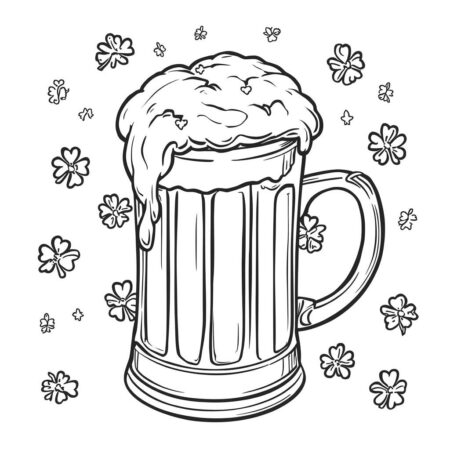 Cerveja Verde (Desenho para Colorir)