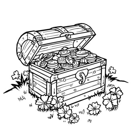 Cesta de Tesouros (Desenho para Colorir)