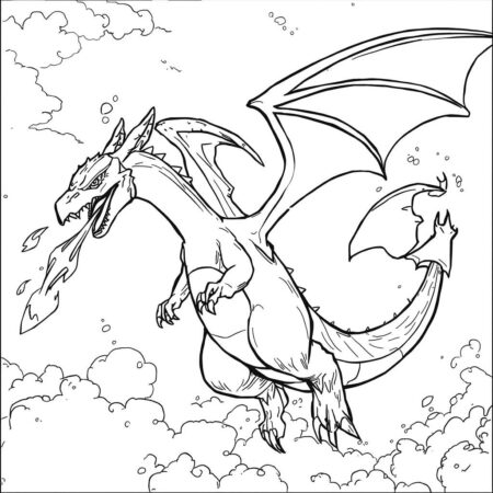 Charizard Realista Detalhado (Desenho para Colorir)