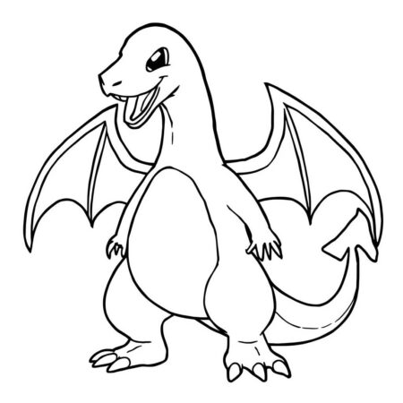 Charizard Simples (Desenho para Colorir)