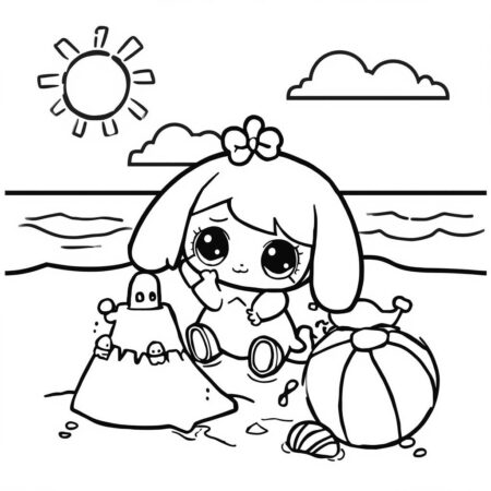 Cinnamoroll em Dia de Sol (Desenho para Colorir)