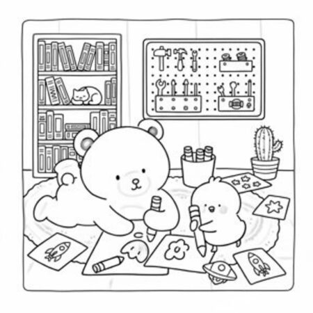 Coco Wyo brincando em casa (Desenho para Colorir)