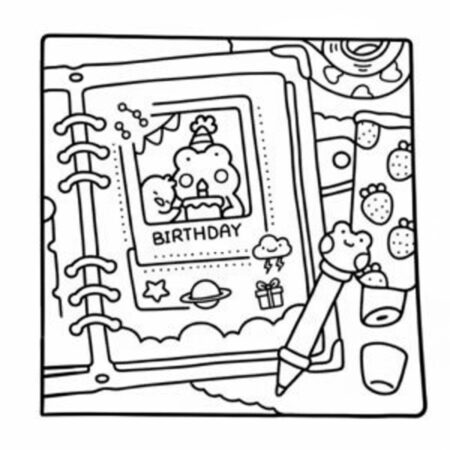 Coco Wyo celebrando um aniversário (Desenho para Colorir)