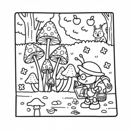 Coco Wyo explorando a floresta (Desenho para Colorir)