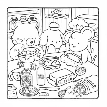 Coco Wyo na cozinha (Desenho para Colorir)