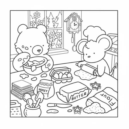 Coco Wyo na cozinha (Desenho para Colorir)