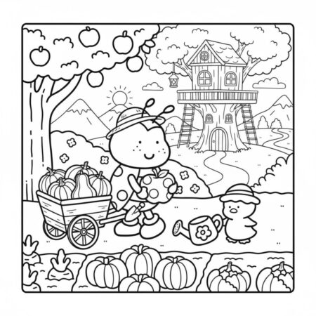 Coco Wyo na fazenda (Desenho para Colorir)