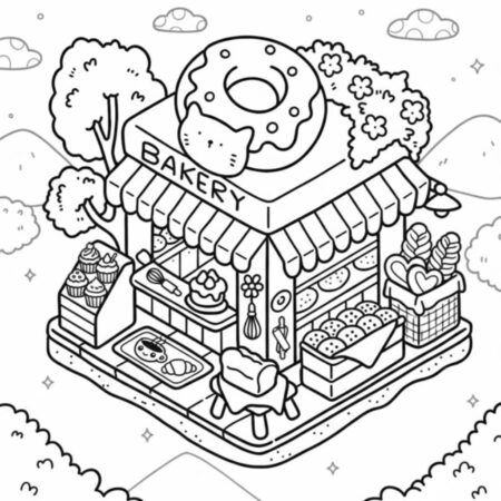 Coco Wyo na padaria (Desenho para Colorir)