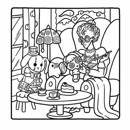 Coco Wyo na sala de estar (Desenho para Colorir)