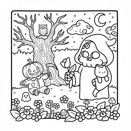 Coco Wyo no Halloween (Desenho para Colorir)