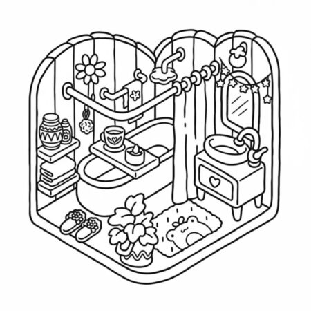 Coco Wyo no banheiro (Desenho para Colorir)