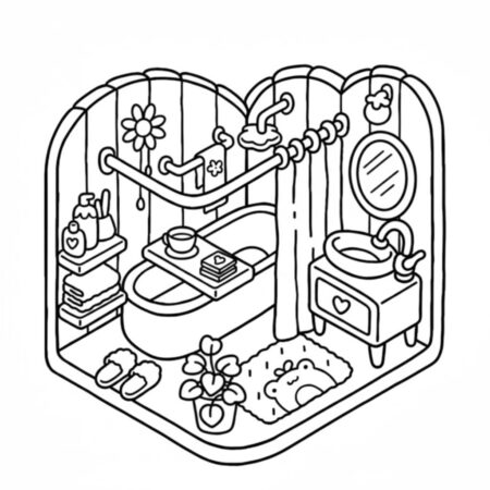 Coco Wyo no banheiro (Desenho para Colorir)