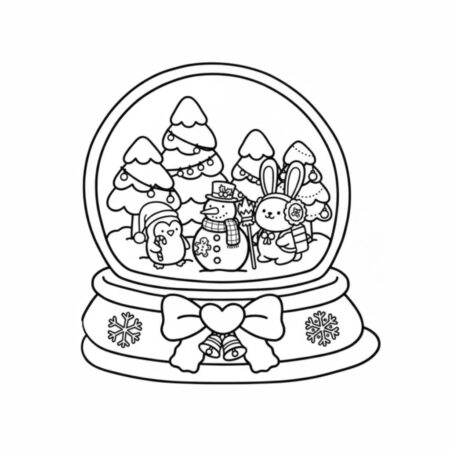 Coco Wyo no globo de neve (Desenho para Colorir)