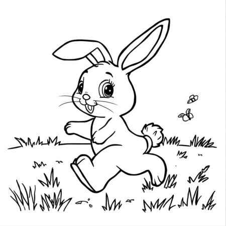 Coelho Simples para Criancas (Desenho para Colorir)