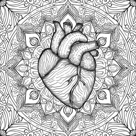 Coracao Zen (Desenho para Colorir)