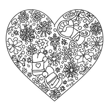 Coracao de Inverno (Desenho para Colorir)