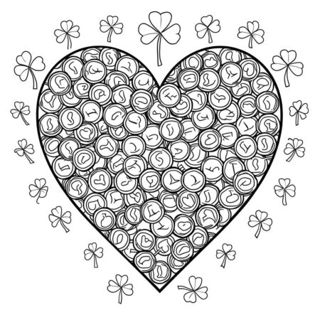 Coracao de Ouro (Desenho para Colorir)