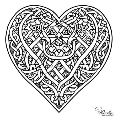 Coracao de Sao Patricio (Desenho para Colorir)