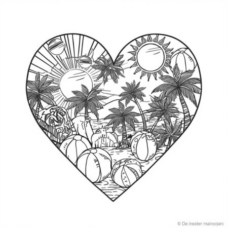 Coracao de Verao (Desenho para Colorir)