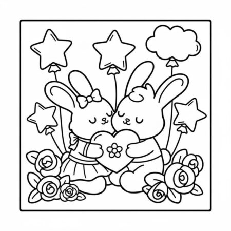 Cozy Friends apaixonados (Desenho para Colorir)