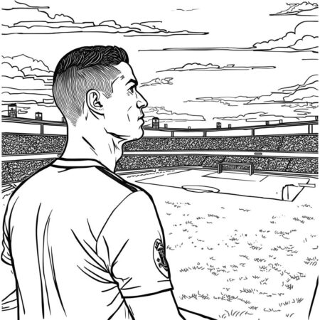 Cristiano Ronaldo e o Futuro (Desenho para Colorir)