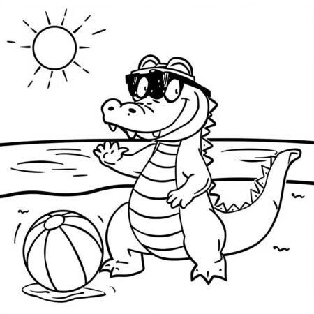 Crocodilo para Criancas (Desenho para Colorir)