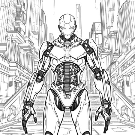 Cyborg Para Meninos (Desenho para Colorir)
