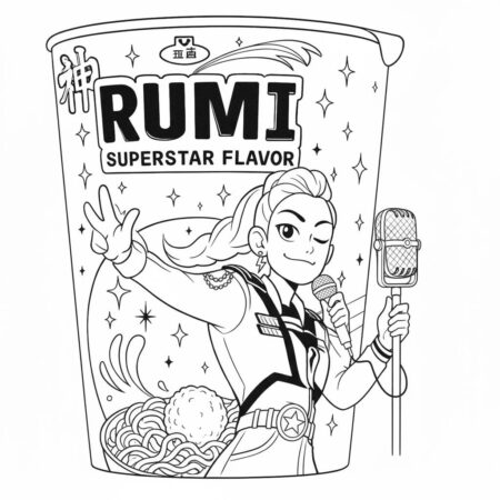 Desenho da Rumi Guerreiras do K Pop para colorir (Desenho para Colorir)