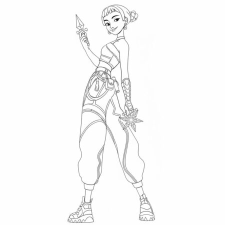 Desenho das Guerreiras do K Pop para colorir (Desenho para Colorir)