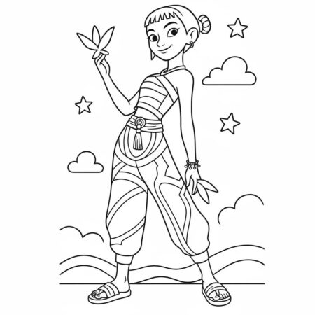 Desenho das Guerreiras do K Pop para colorir (Desenho para Colorir)