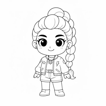 Desenho das Guerreiras do K Pop para colorir (Desenho para Colorir)