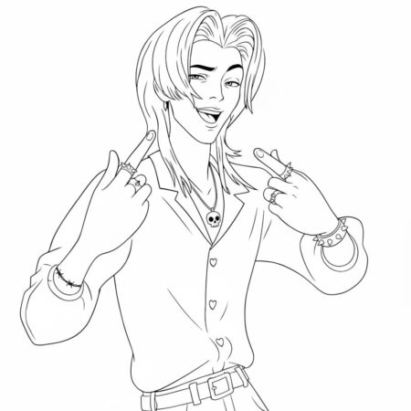 Desenho das Guerreiras do K Pop para colorir (Desenho para Colorir)